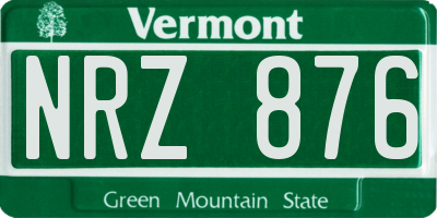 VT license plate NRZ876