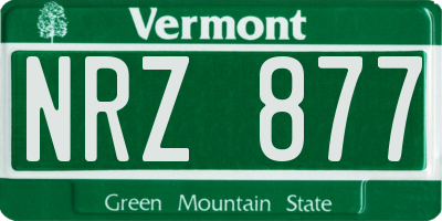 VT license plate NRZ877