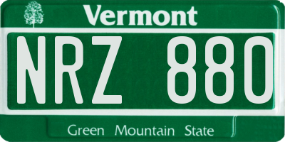 VT license plate NRZ880