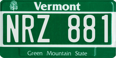 VT license plate NRZ881
