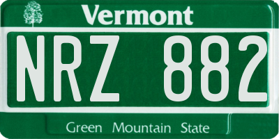 VT license plate NRZ882