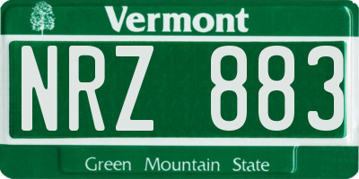 VT license plate NRZ883