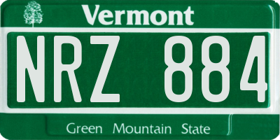VT license plate NRZ884