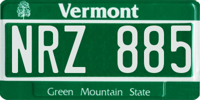 VT license plate NRZ885