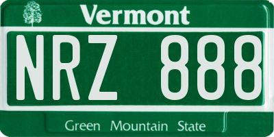 VT license plate NRZ888