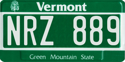 VT license plate NRZ889