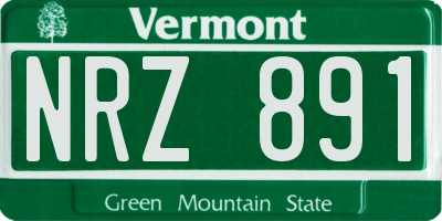 VT license plate NRZ891
