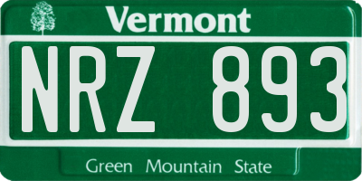 VT license plate NRZ893