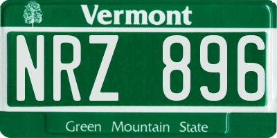 VT license plate NRZ896