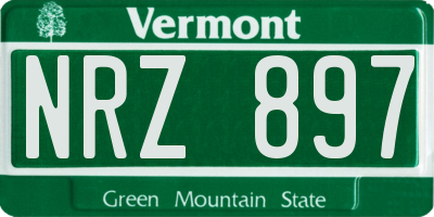 VT license plate NRZ897
