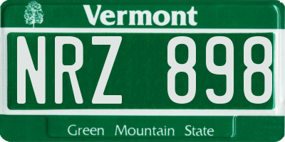 VT license plate NRZ898