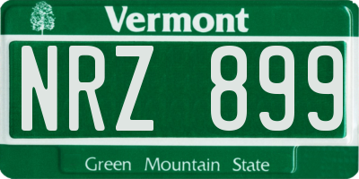 VT license plate NRZ899