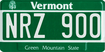 VT license plate NRZ900