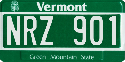 VT license plate NRZ901