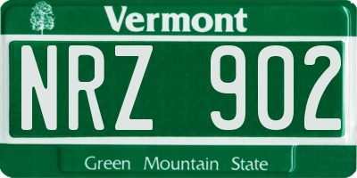 VT license plate NRZ902