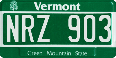 VT license plate NRZ903