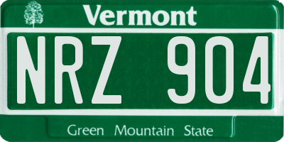 VT license plate NRZ904
