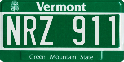 VT license plate NRZ911