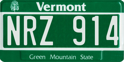 VT license plate NRZ914