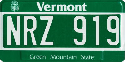 VT license plate NRZ919