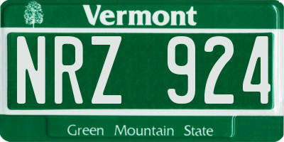 VT license plate NRZ924