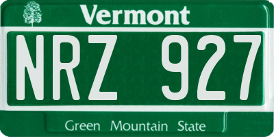 VT license plate NRZ927