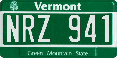 VT license plate NRZ941