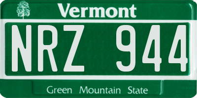 VT license plate NRZ944