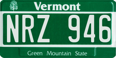 VT license plate NRZ946