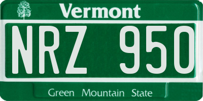 VT license plate NRZ950