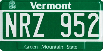 VT license plate NRZ952