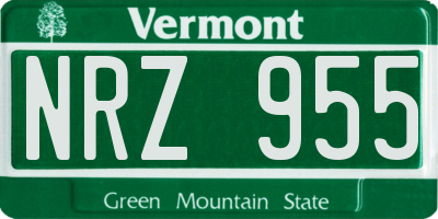 VT license plate NRZ955