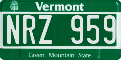 VT license plate NRZ959