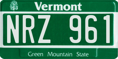 VT license plate NRZ961