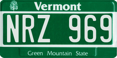 VT license plate NRZ969