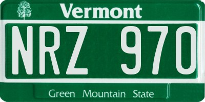VT license plate NRZ970
