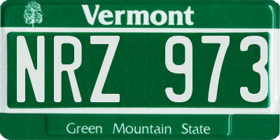 VT license plate NRZ973