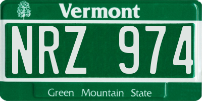 VT license plate NRZ974