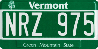 VT license plate NRZ975