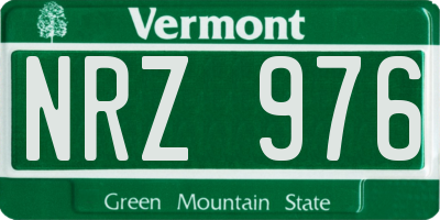 VT license plate NRZ976