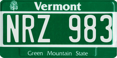 VT license plate NRZ983