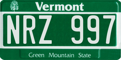 VT license plate NRZ997