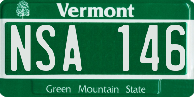 VT license plate NSA146