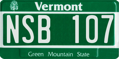 VT license plate NSB107