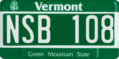 VT license plate NSB108