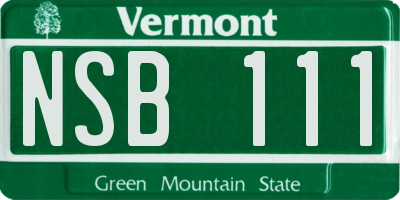 VT license plate NSB111