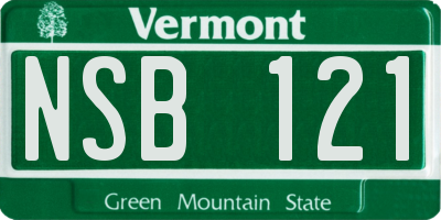 VT license plate NSB121