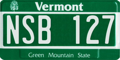 VT license plate NSB127