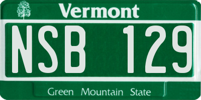 VT license plate NSB129