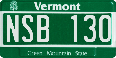 VT license plate NSB130
